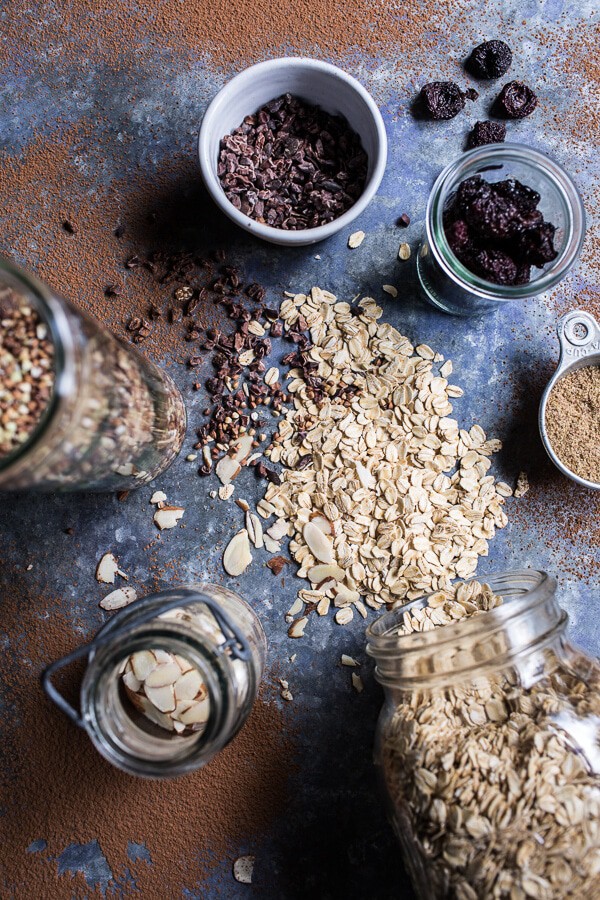Chewy Cherry, Almond and Cacao Nib Granola Bars | halfbakedharvest.com @hbharvest