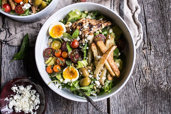 Greek Chicken Gyro Caesar Salad | halfbakedharvest.com @hbharvest
