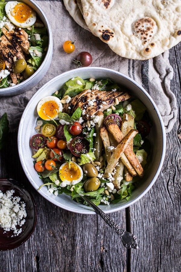 Greek Chicken Gyro Caesar Salad | halfbakedharvest.com @hbharvest