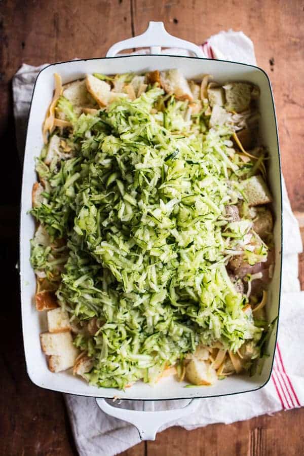 One Pan Healthier Chicken and Zucchini Noodle Casserole | halfbakedharvest.com @hbharvest