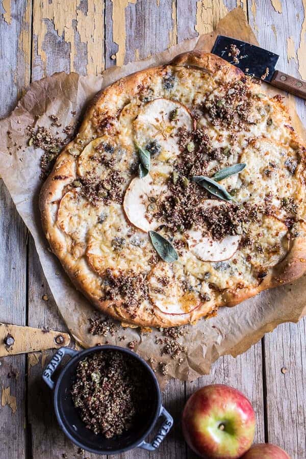 Apple and Caramelized Onion Pizza with Pumpkin Seed Pangrattato | halfbakedharvest.com @hbharvest