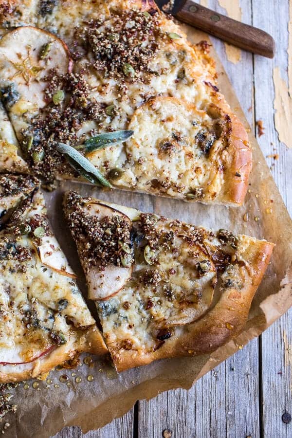 Apple and Caramelized Onion Pizza with Pumpkin Seed Pangrattato | halfbakedharvest.com @hbharvest