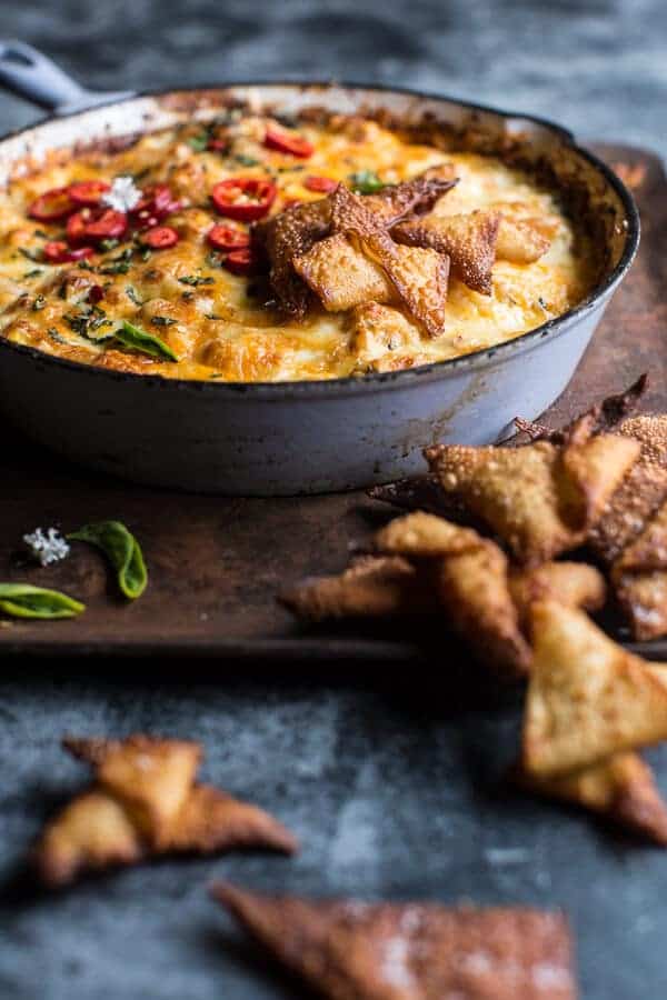 Cheesy Miso Caramelized Corn and Pineapple Chile Dip | halfbakedharvest.com @hbharvest