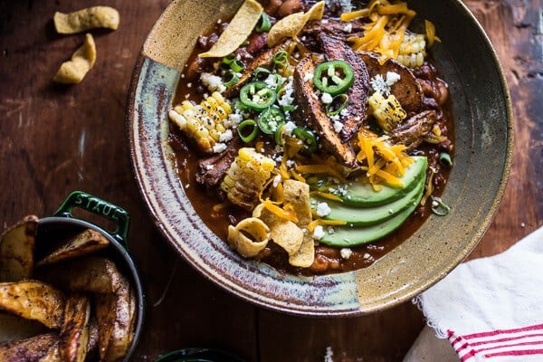 Crockpot Carne Asada Beer Chili | halfbakedharvest.com @hbharvest