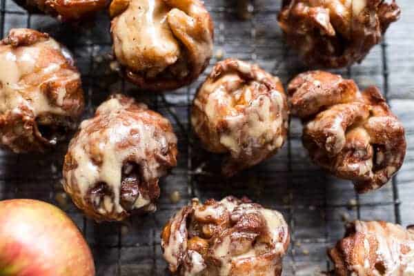 Maple Glazed Apple Fritters | halfbakedharvest.com @hbharvest
