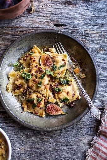 Butternut Squash and Goat Cheese Ravioli with Browned Butter + Oregano Bread Crumbs (VIDEO) | halfbakedharvest.com @hbharvest