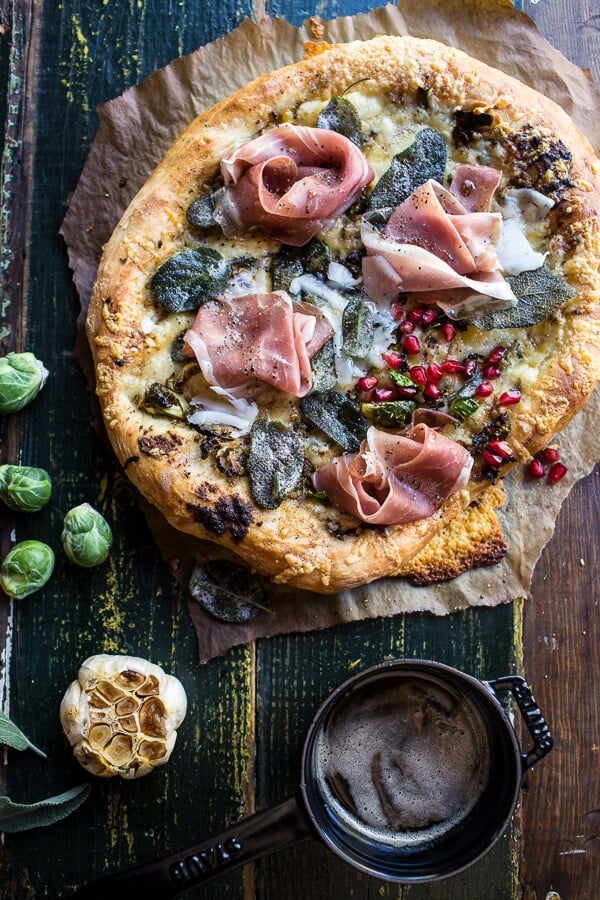 Charred Brussels Sprout Pizza with Browned Sage Butter (VIDEO) | halfbakedharvest.com @hbharvest