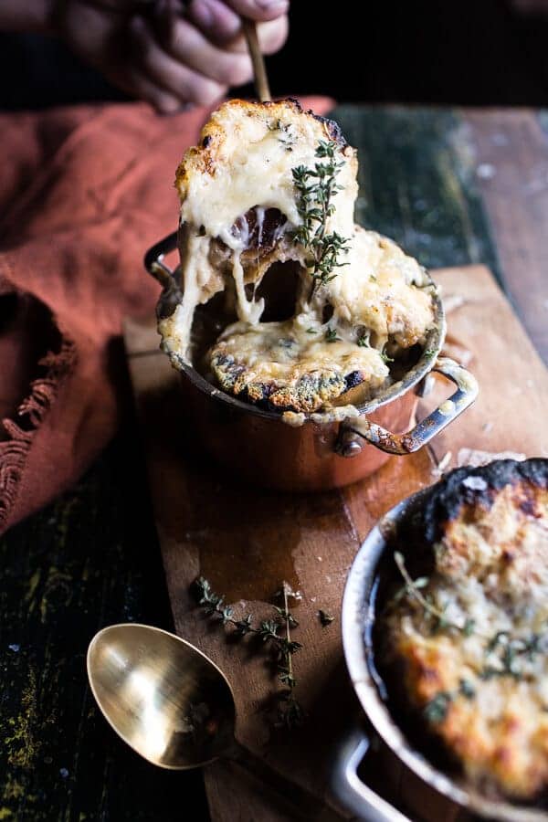 Crockpot French Onion Soup with Cheesy French Toast (VIDEO!!) | halfbakedharvest.com @hbharvest