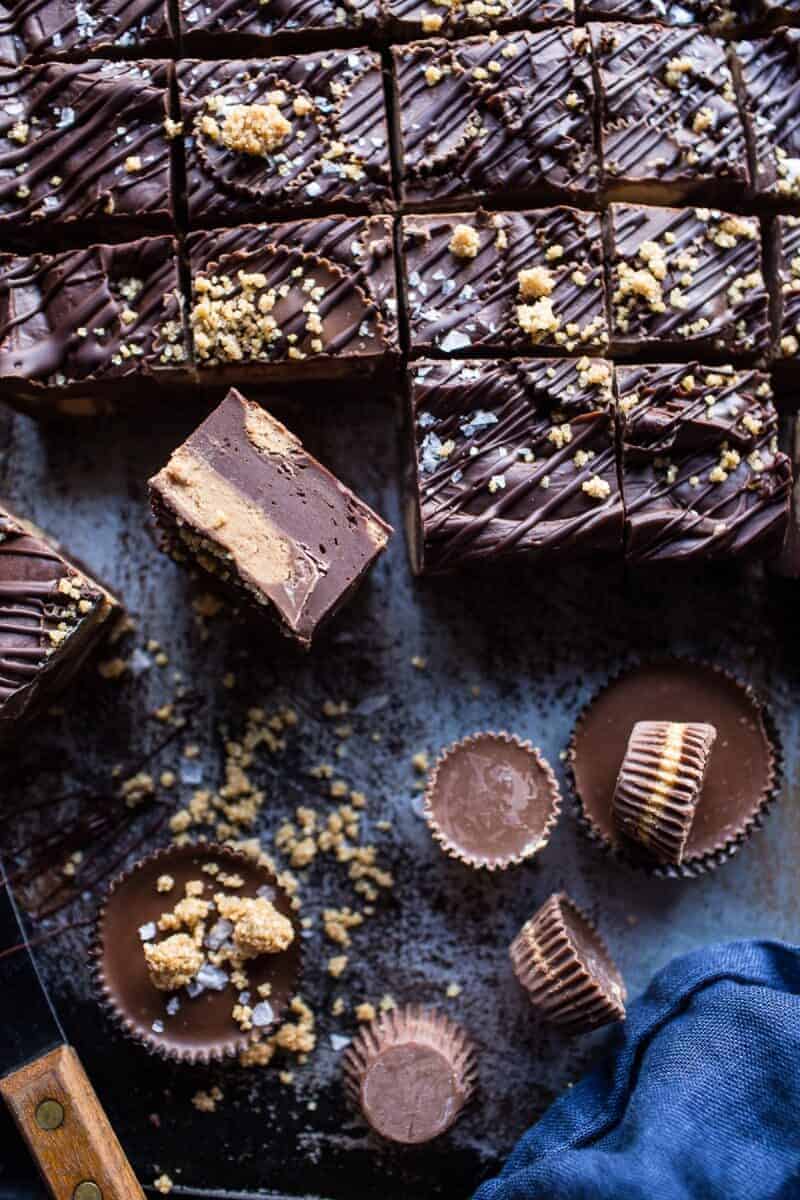 Easy Peanut Butter Cup Fudge with Salted Bourbon Sugar | halfbakedharvest.com @hbharvest