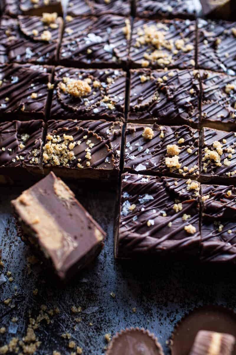 Easy Peanut Butter Cup Fudge with Salted Bourbon Sugar | halfbakedharvest.com @hbharvest