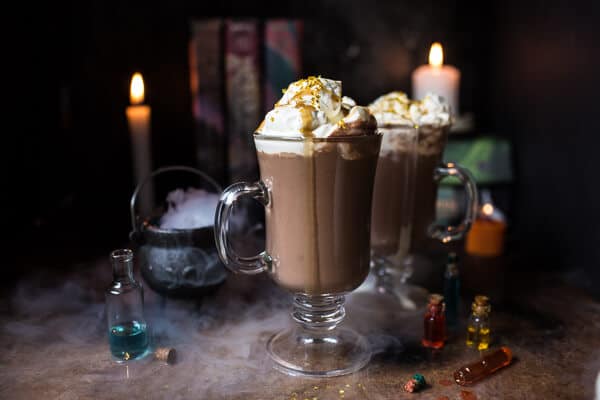 Pumpkin Butterbeer Hot Chocolate (VIDEO) | halfbakedharvest.com @hbharvest
