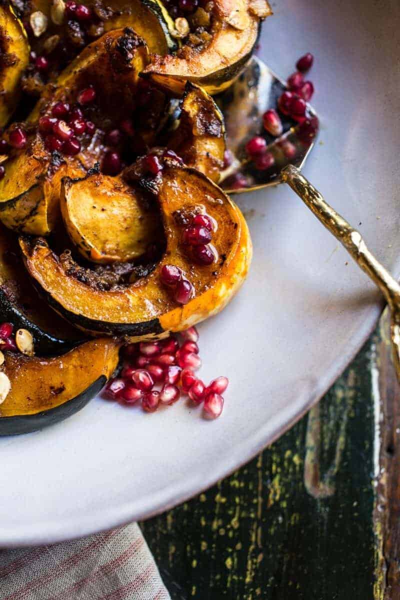 Brown Sugar and Pineapple Roasted Acorn Squash with Spiced Brown Butter | halfbakedharvest.com @hbharvest