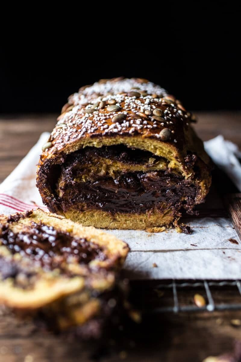 Chocolate Cinnamon Swirl Pumpkin Brioche Bread | halfbakedharvest.com @hbharvest