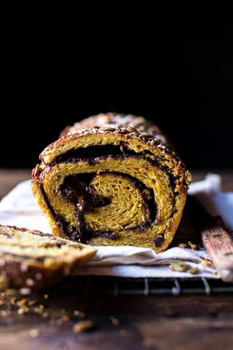 Chocolate Cinnamon Swirl Pumpkin Brioche Bread | halfbakedharvest.com @hbharvest