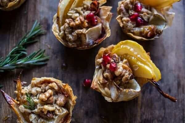 Crispy Prosciutto Baked Brie Bites with Honey Pears + Walnuts | halfbakedharvest.com @hbharvest