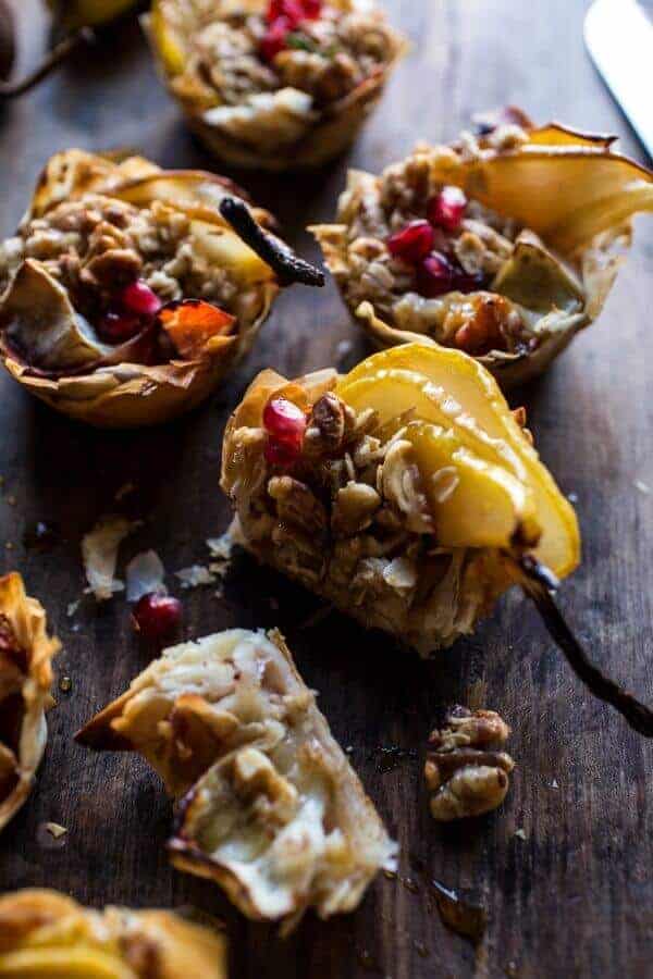 Crispy Prosciutto Baked Brie Bites with Honey Pears + Walnuts | halfbakedharvest.com @hbharvest