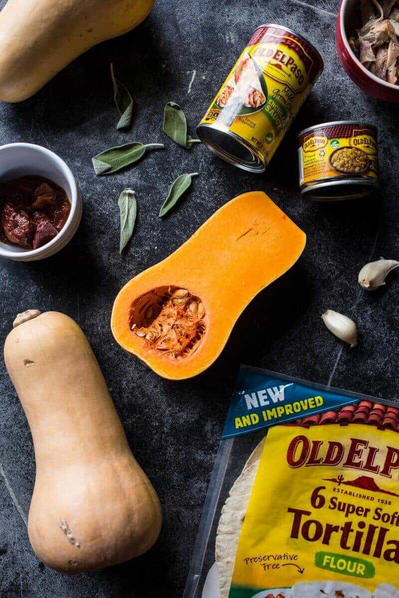 Green Chile Butternut Squash and Turkey Enchiladas with Crispy Sage | halfbakedharvest.com @hbharvest