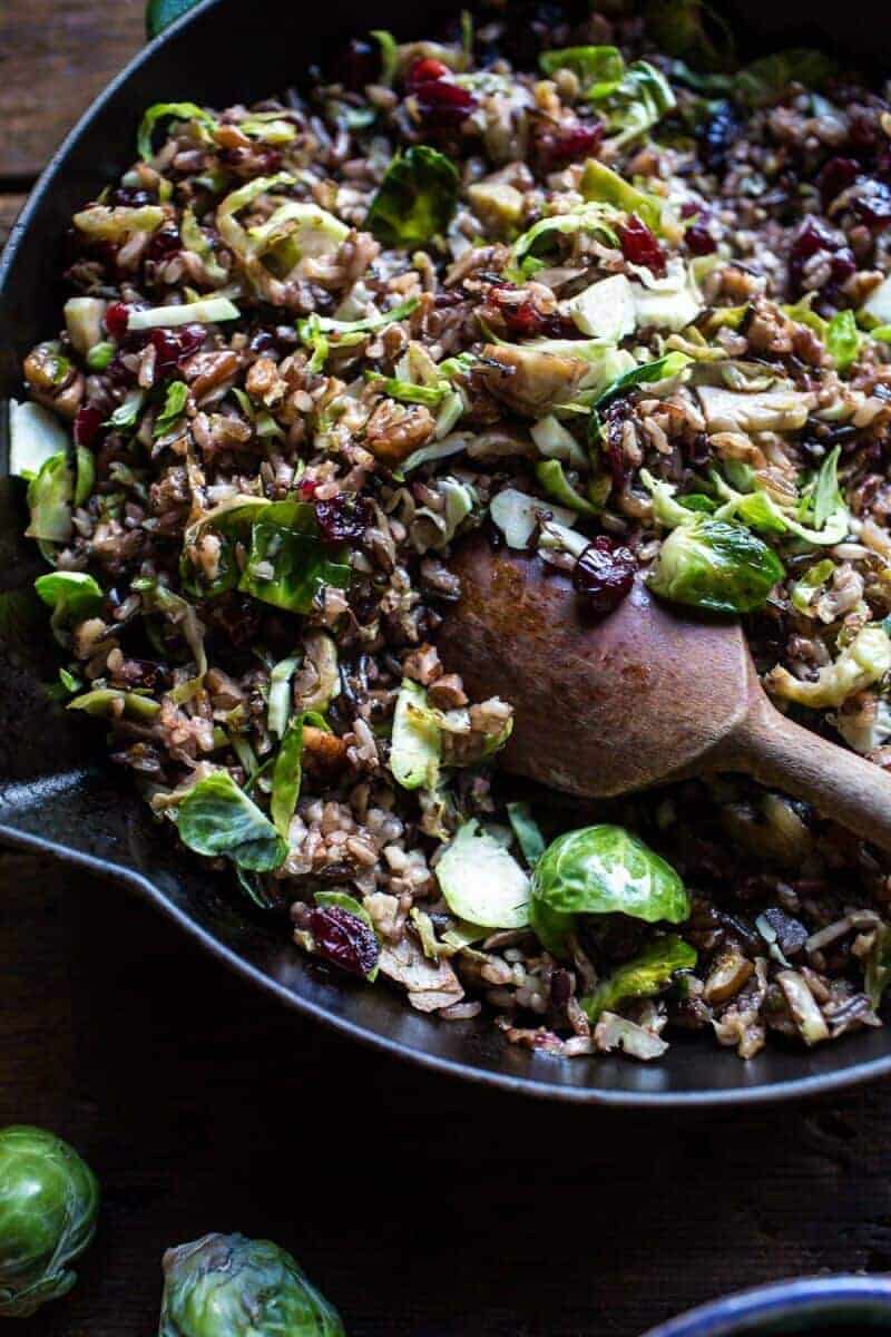 Nutty Wild Rice and Shredded Brussels Sprout Stuffed Mini Pumpkins | halfbakedharvest.com @hbharvest