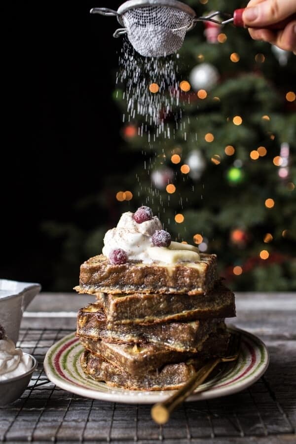 Baked Gingerbread Custard Waffle French Toast | halfbakedharvest.com @hbharvest