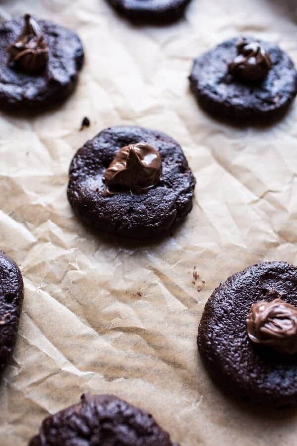 Chocolate Hazelnut and Caramel Stuffed Brownie Cookies | halfbakedharvest.com @hbharvest