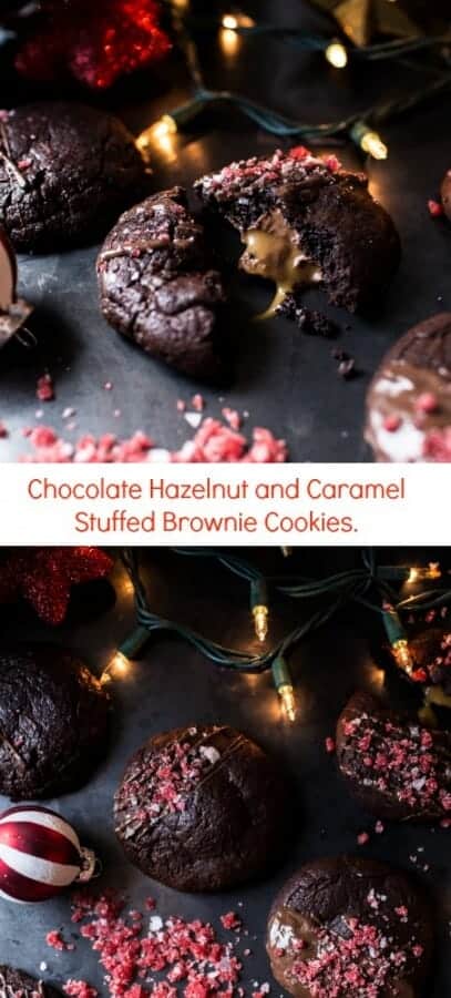 Chocolate Hazelnut and Caramel Stuffed Brownie Cookies | halfbakedharvest.com @hbharvest