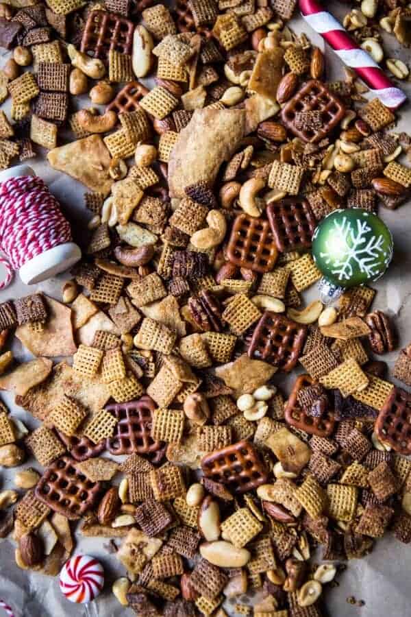 Easy Crockpot (Christmas Eve) Chex Mix | halfbakedharvest.com @hbharvest