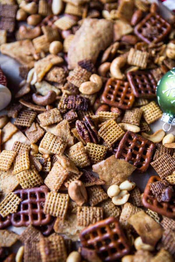 Easy Crockpot (Christmas Eve) Chex Mix | halfbakedharvest.com @hbharvest