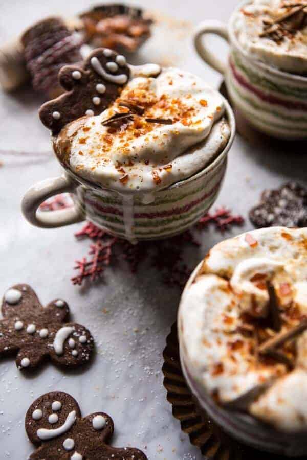 Gingerbread Latte with Salted Caramel Sugar (VIDEO) | halfbakedharvest.com @hbharvest