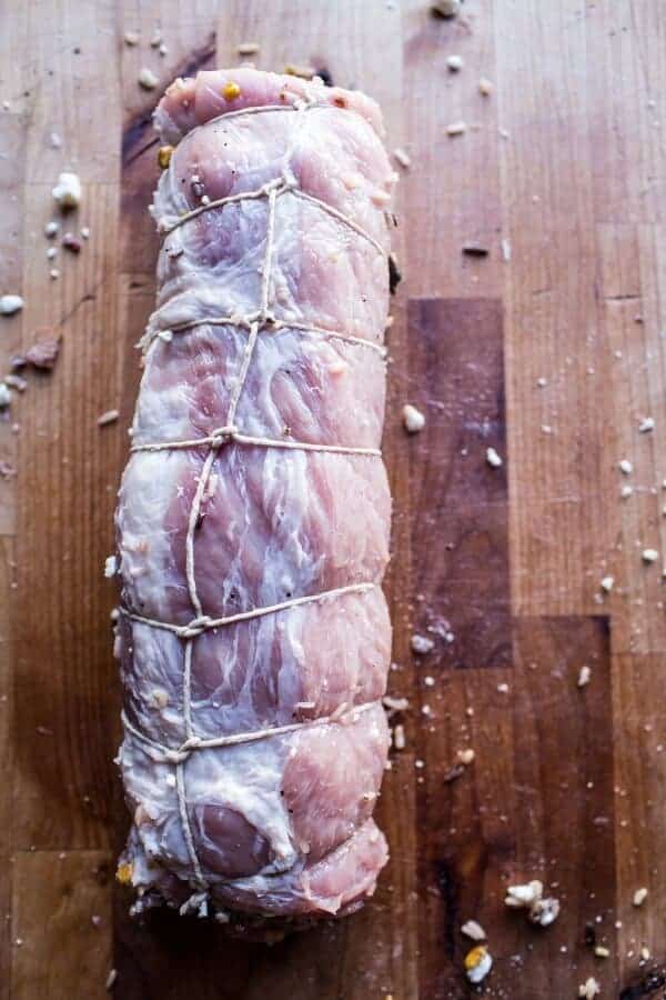 Pineapple Glazed Pork Roast with Bacon Wild Rice Stuffing | halfbakedharvest.com @hbharvest