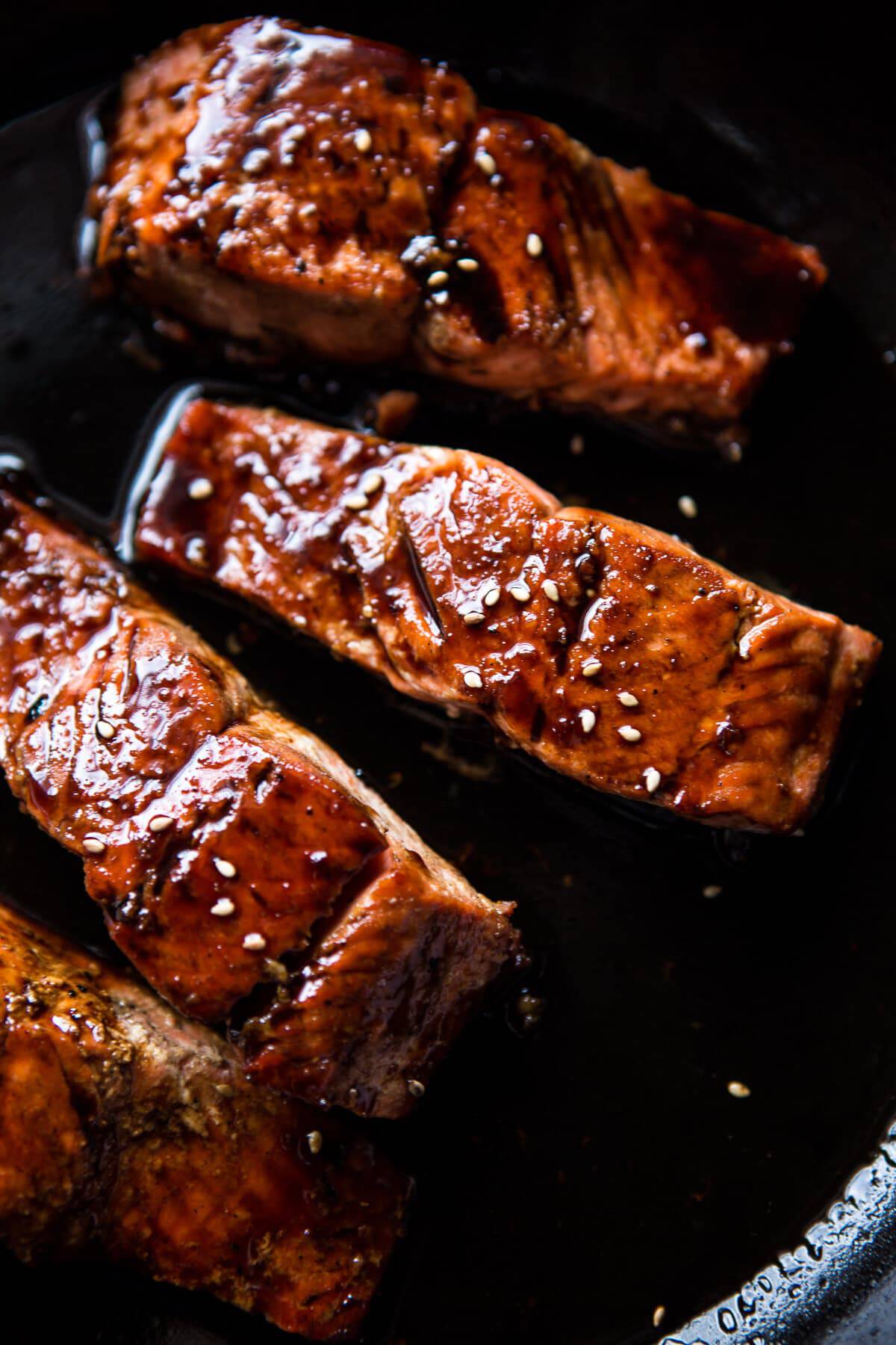 Caramelized Teriyaki Salmon with Sesame Toasted Buckwheat-2