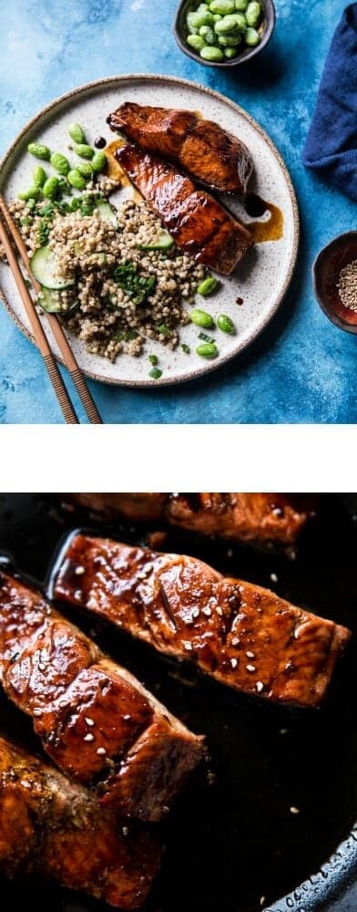Caramelized Teriyaki Salmon with Sesame Toasted Buckwheat | halfbakedharvest.com @hbharvest