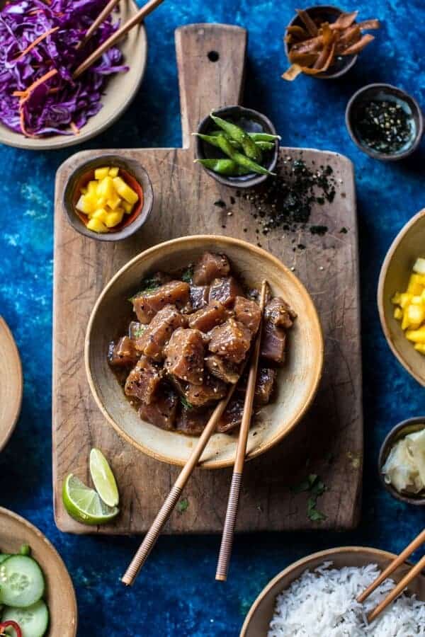 Hawaiian Ahi Tuna Poke Bowl (VIDEO) | halfbakedharvest.com @hbharvest