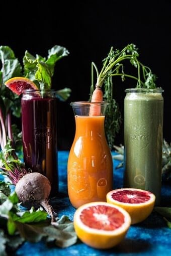 Red’s 3 Favorite Winter Juices and Smoothies- Protein Packed Matcha Smoothie-Citrus Beet Juice-Tropical Carrot Juice | halfbakedharvest.com @hbharvest