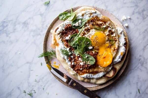 Turkish Fried Eggs in Herbed Yogurt | halfbakedharvest.com @hbharvest