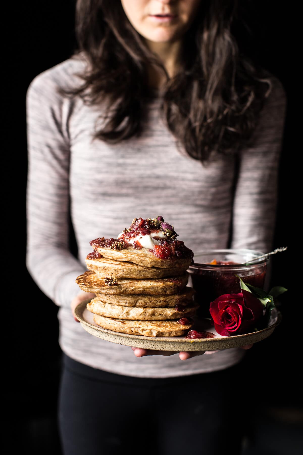 Coconut Quinoa Pancakes with Citrus Whipped Ricotta and Rosy Blood Orange Jam | halfbakedharvest.com @hbharvest