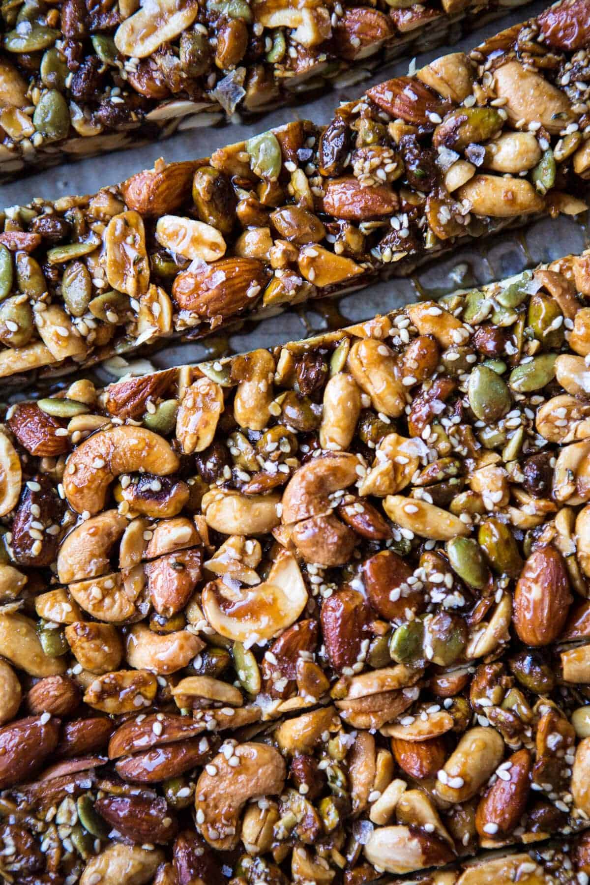 Chocolate Dunked Salted Honey Nut Bars | halfbakedharvest.com @hbharvest