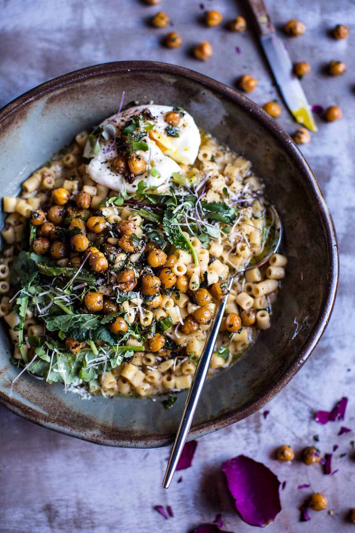Quick + Simple Pasta “Risotto” with Herbed Roasted Chickpeas | halfbakedharvest.com @hbharvest