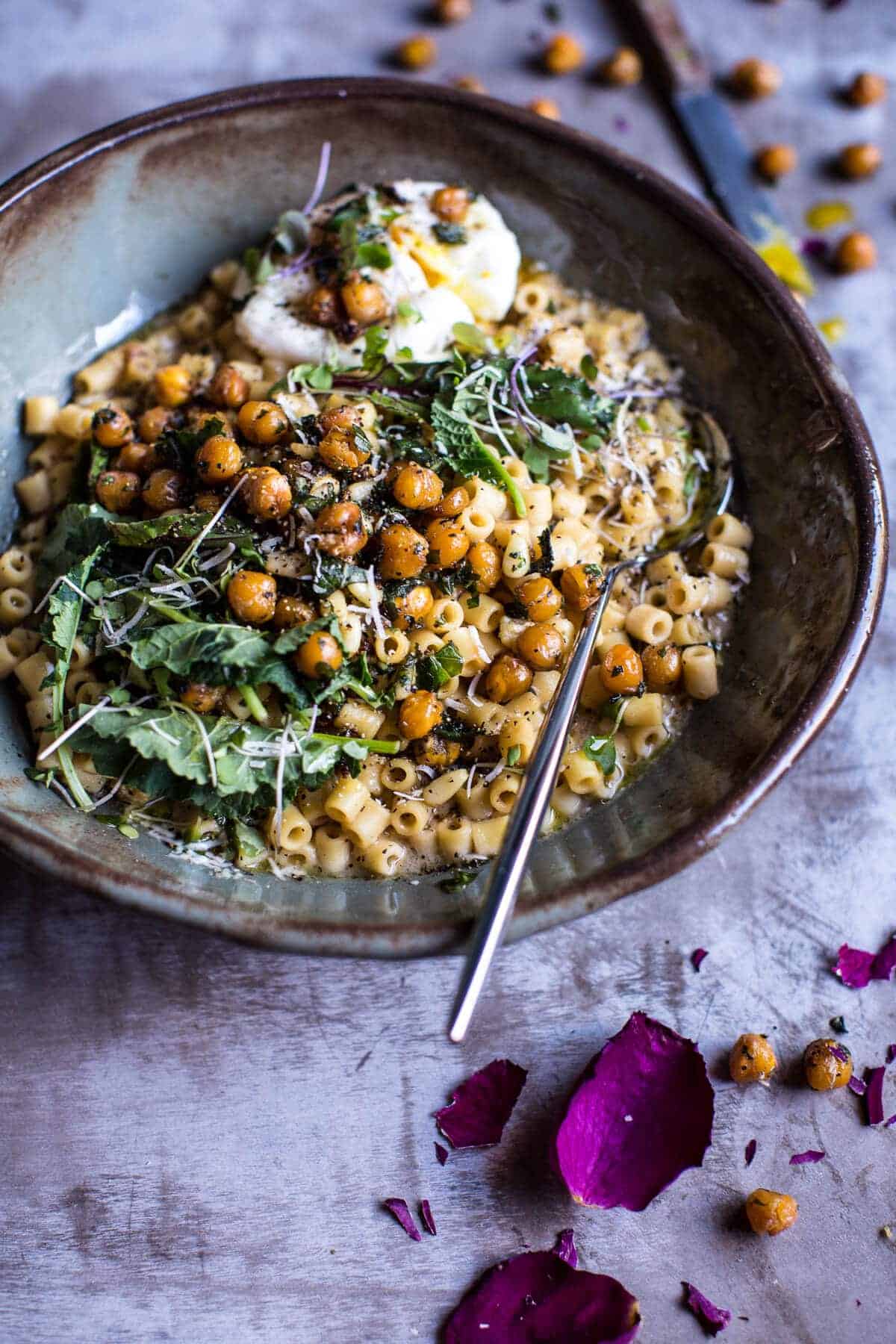 Quick + Simple Pasta “Risotto” with Herbed Roasted Chickpeas | halfbakedharvest.com @hbharvest