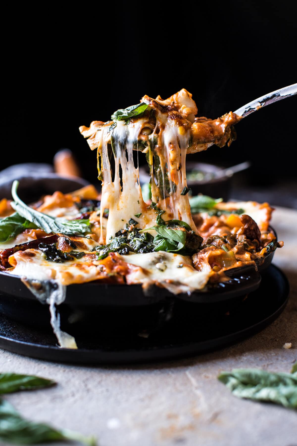 Simple Vegetarian Skillet Lasagna | halfbakedharvest.com @hbharvest