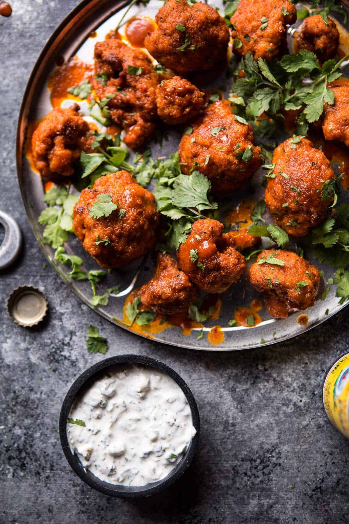 Sriracha Buffalo Cauliflower Bites | halfbakedharvest.com @hbharvest