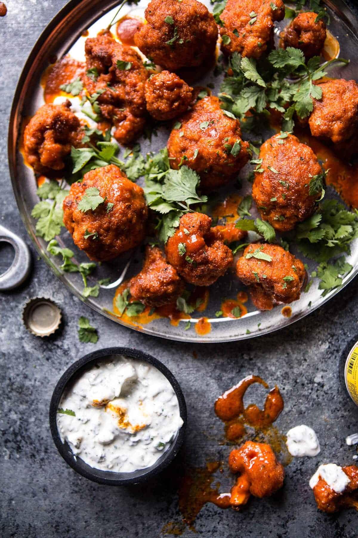Sriracha Buffalo Cauliflower Bites | halfbakedharvest.com @hbharvest