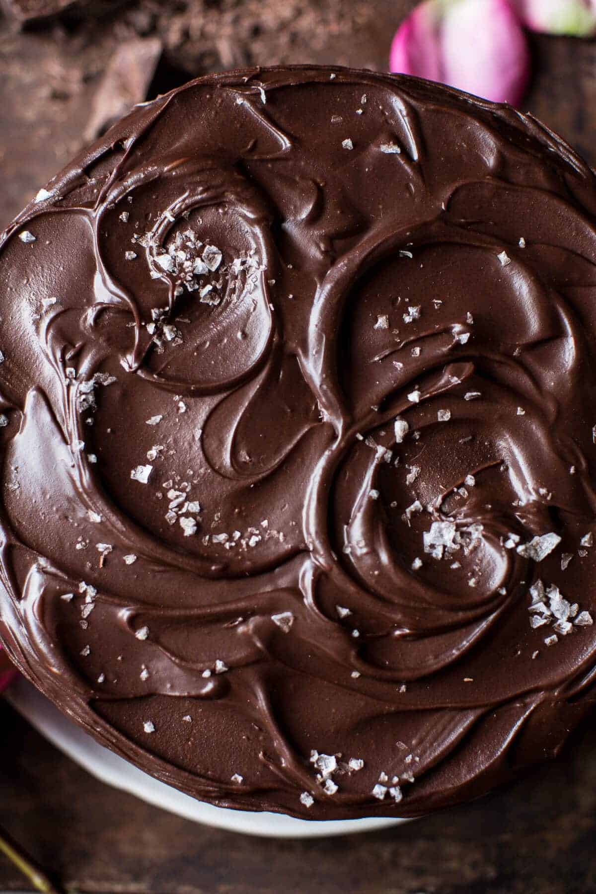 Vegan Chocolate Cake with Creamy Chocolate Almond Butter Buttercream | halfbakedharvest.com @hbharvest