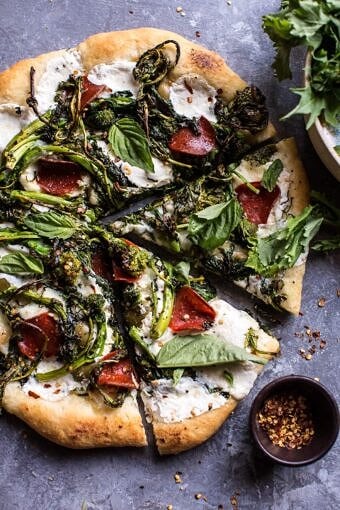 Broccoli Rabe Burrata Pizza | halfbakedharvest.com @hbharvest