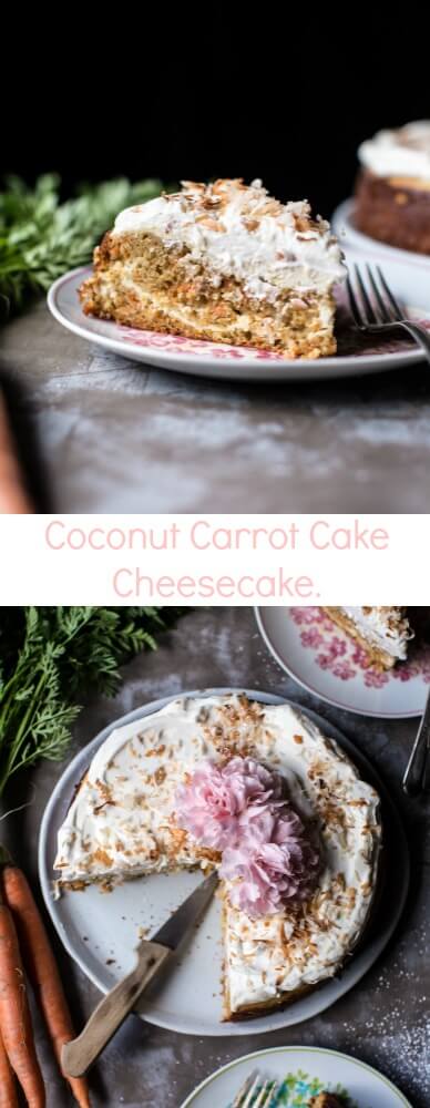Coconut Carrot Cake Cheesecake | halfbakedharvest.com @hbharvest