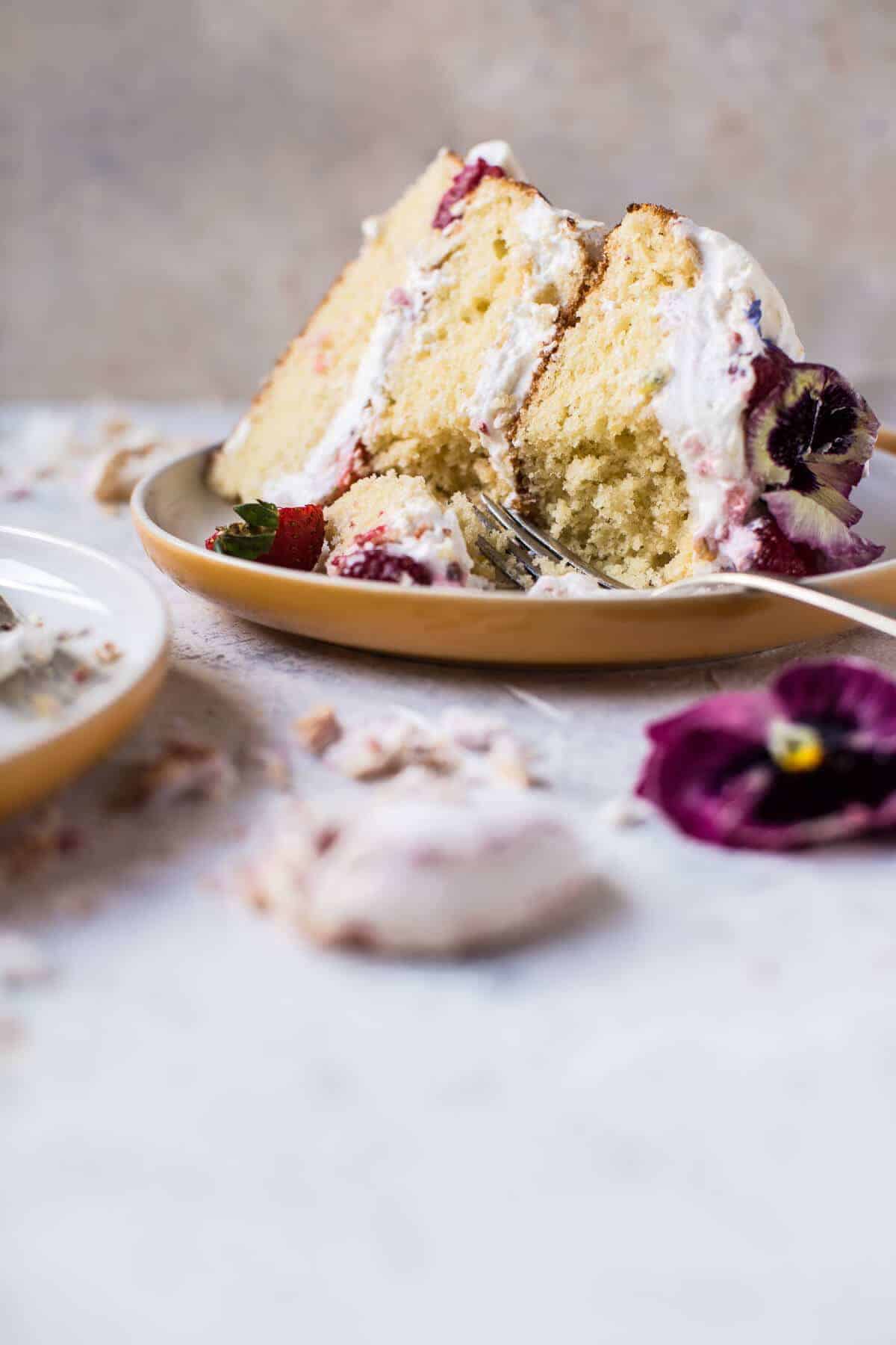 Coconut Eton Mess Cake with Whipped Ricotta Cream | halfbakedharvest.com @hbharvest