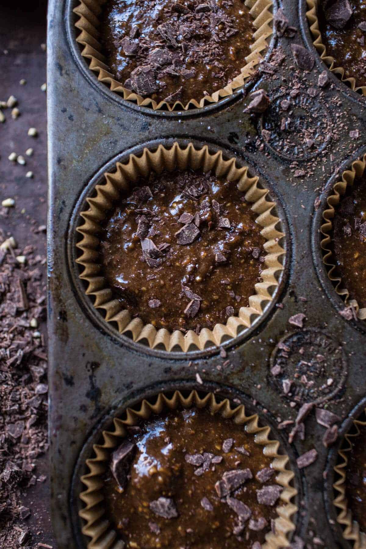 Double Chocolate Irish Tea Infused Oat Muffins | halfbakedharvest.com @hbharvest