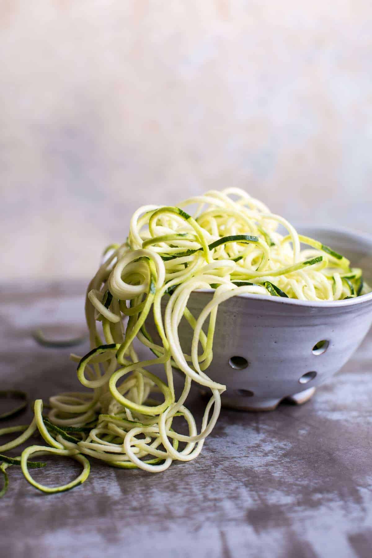  Green Goddess Zucchini Pasta with Fried Halloumi | halfbakedharvest.com @hbharvest
