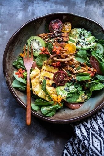 Hawaiian Tequila Chicken Salad With Pineapple Vinaigrette | halfbakedharvest.com @hbharvest