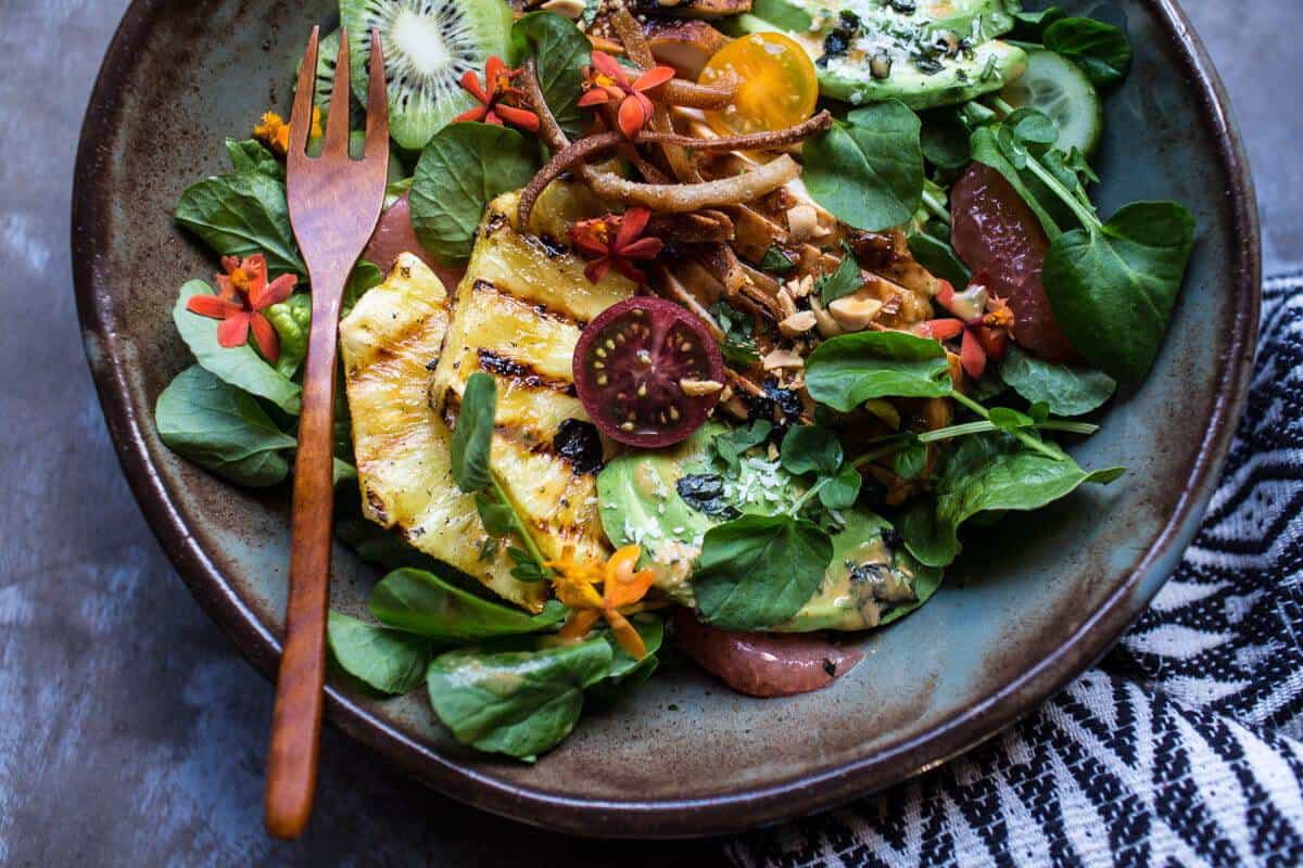 Hawaiian Tequila Chicken Salad With Pineapple Vinaigrette | halfbakedharvest.com @hbharvest