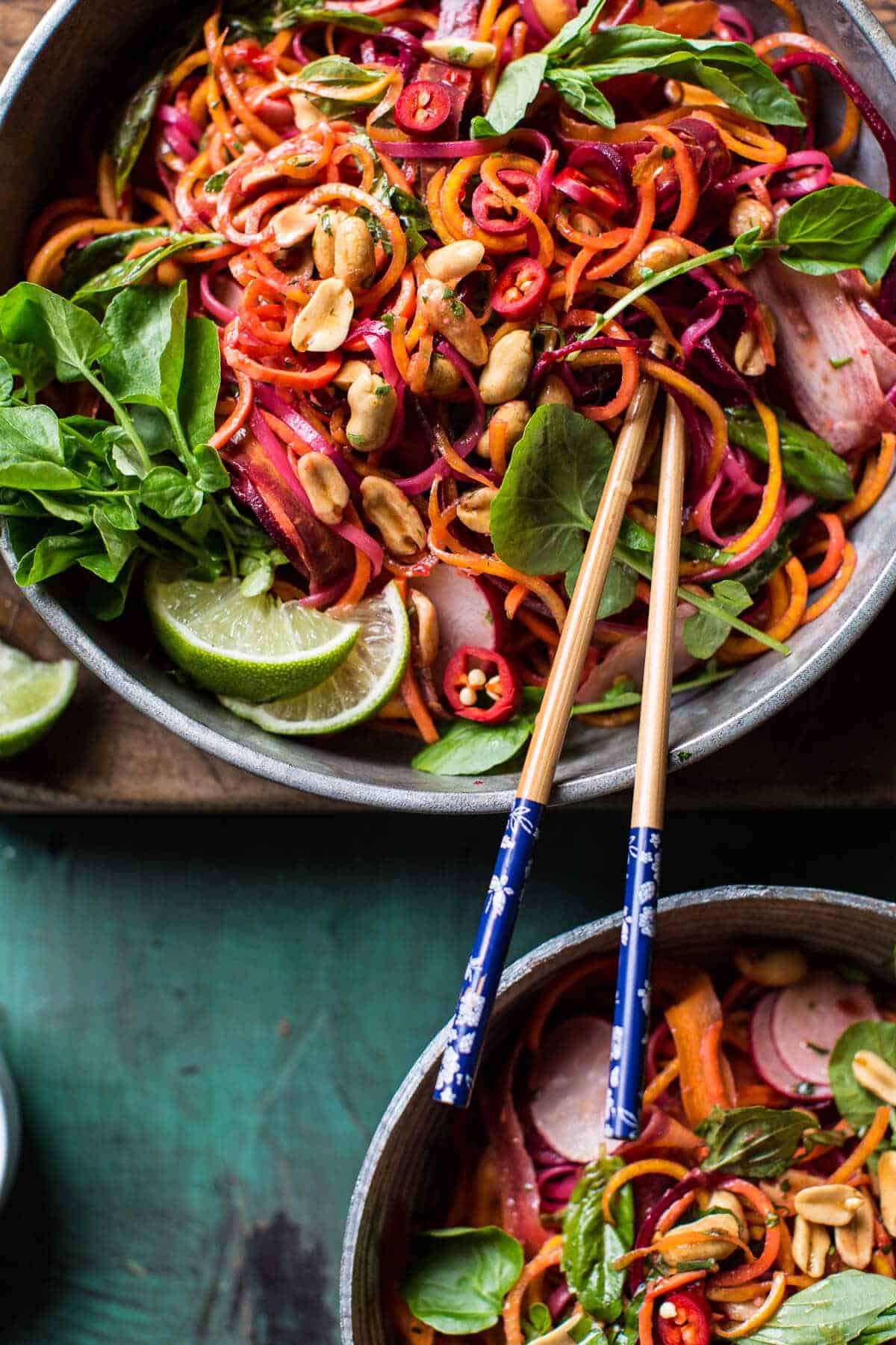 Rainbow Veggie Noodles | halfbakedharvest.com @hbharvest